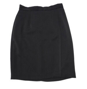Vintage Delicia Black Wrap Style Pencil Skirt Made in USA Size 12